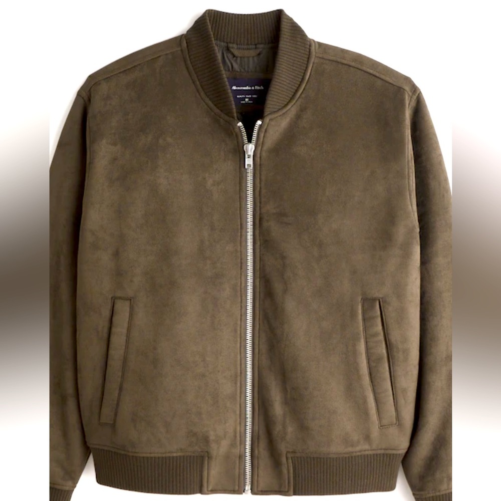 MENS ABERCROMBIE VEGAN SUEDE JACKET SIZE M